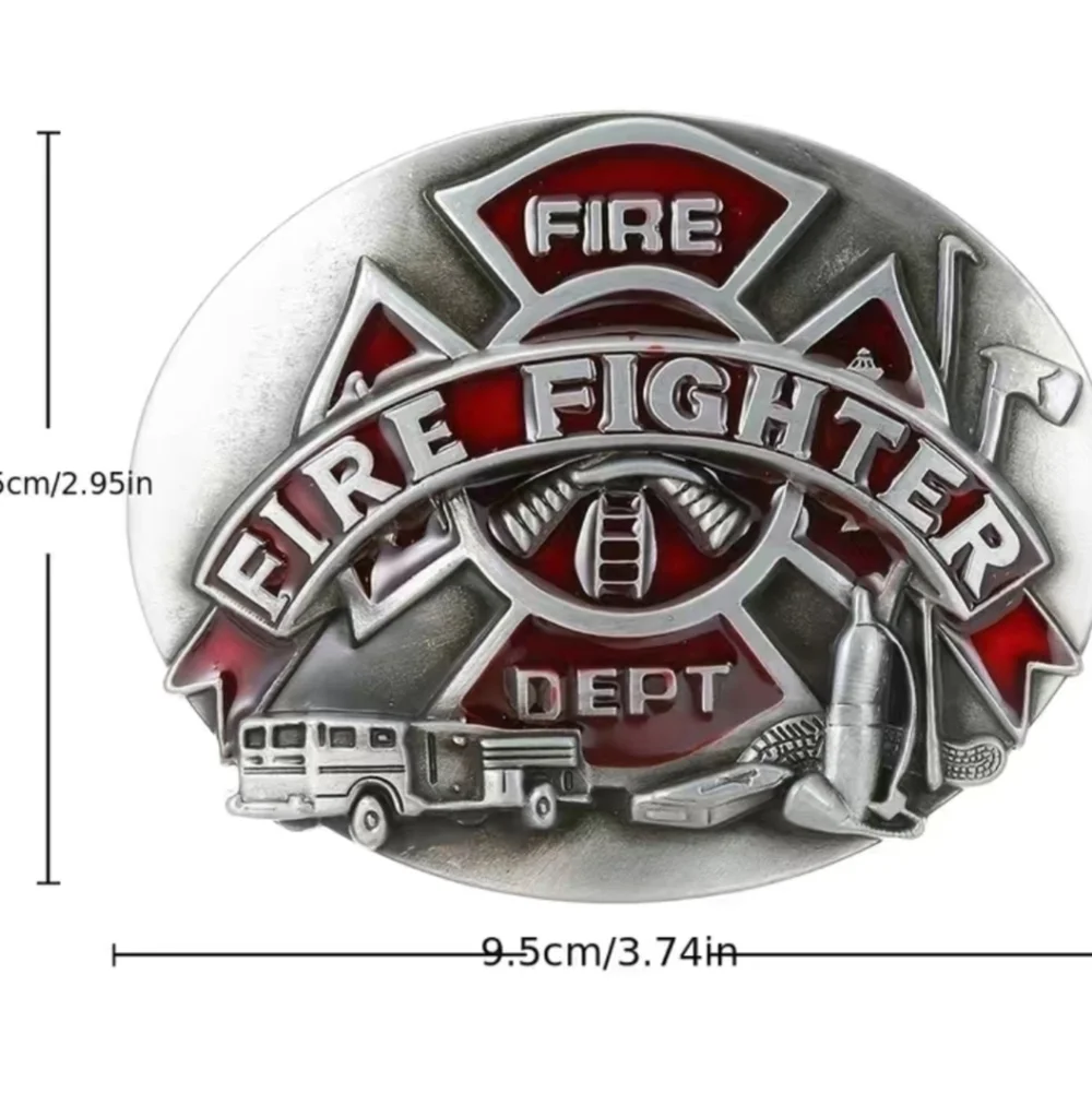 New firefighter fire department men's belt buckle
